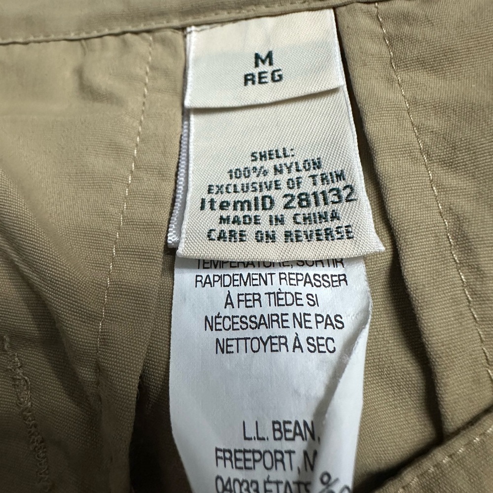 Men's L.L. Bean No Fly Zone Zip-Off Pants size Medium - Picture 4 of 4